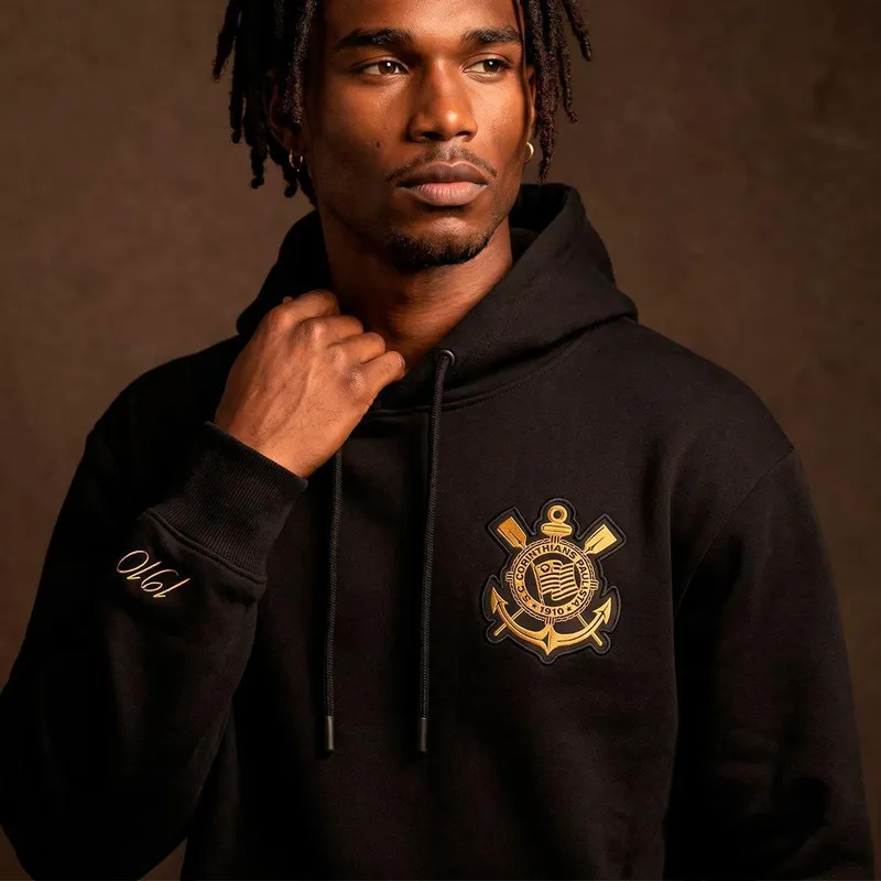 Moletom Corinthians Gold Bordado Masculino