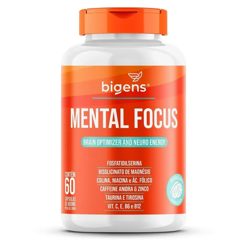 Mental Focus Fosfatidilserina + Compostos 60 Caps - Bigens