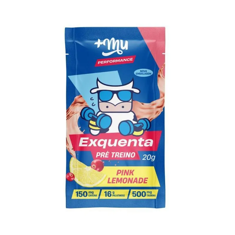 Exquenta Pré Treino Pink Lemonade Mais Mu Performance 20g