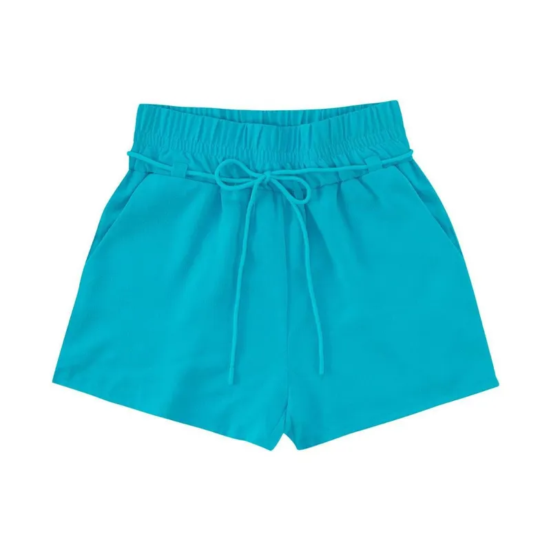 Shorts Feminino De Poá Light Endless Azul