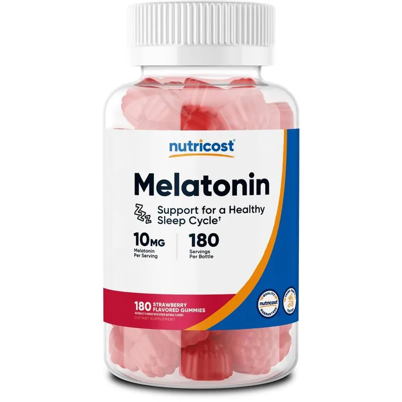Suplemento Nutricost Melatonina 10Mg 180 Gomas De Morango