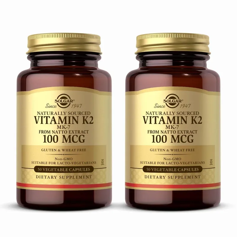 Suplemento Solgar De Vitamina K2 (Mk-7) De Origem Natural 100Mcg