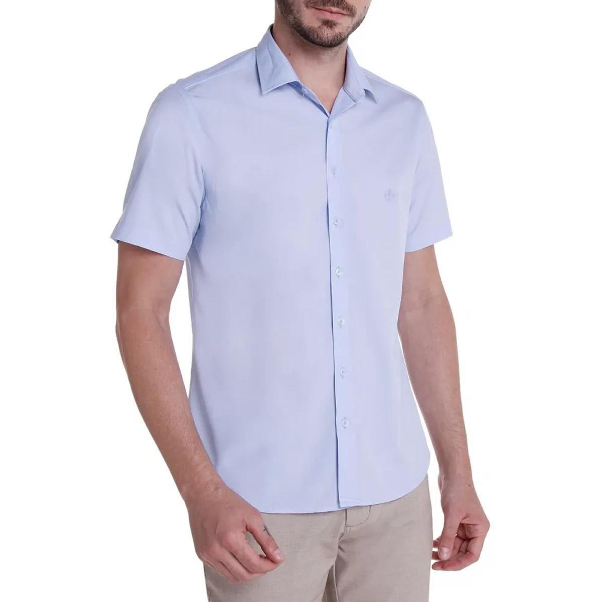 Camisa Dudalina MC Slim Wrinkle Free Masculina