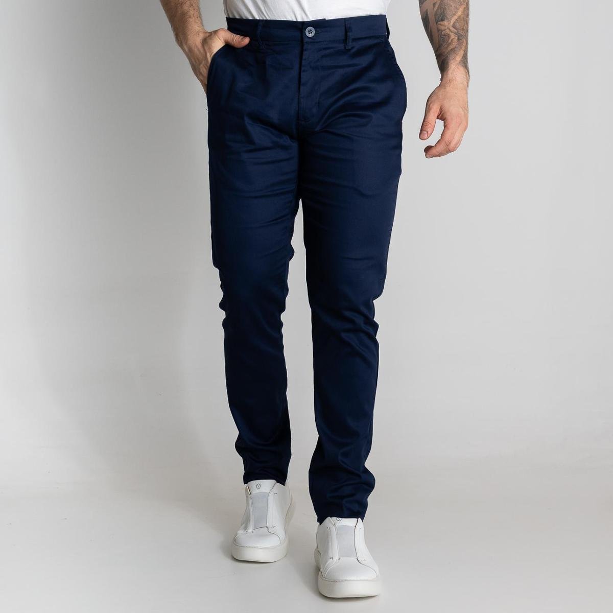 Calça VersatiOld Casual Slim Azul Marinho