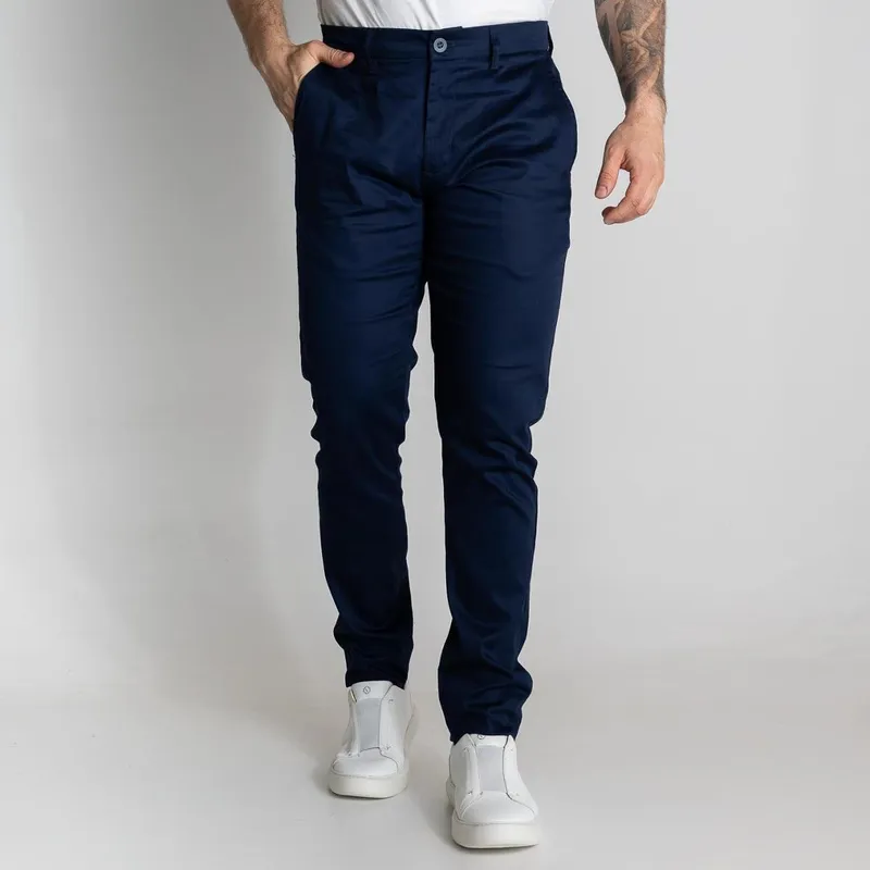 Calça VersatiOld Casual Slim Azul Marinho