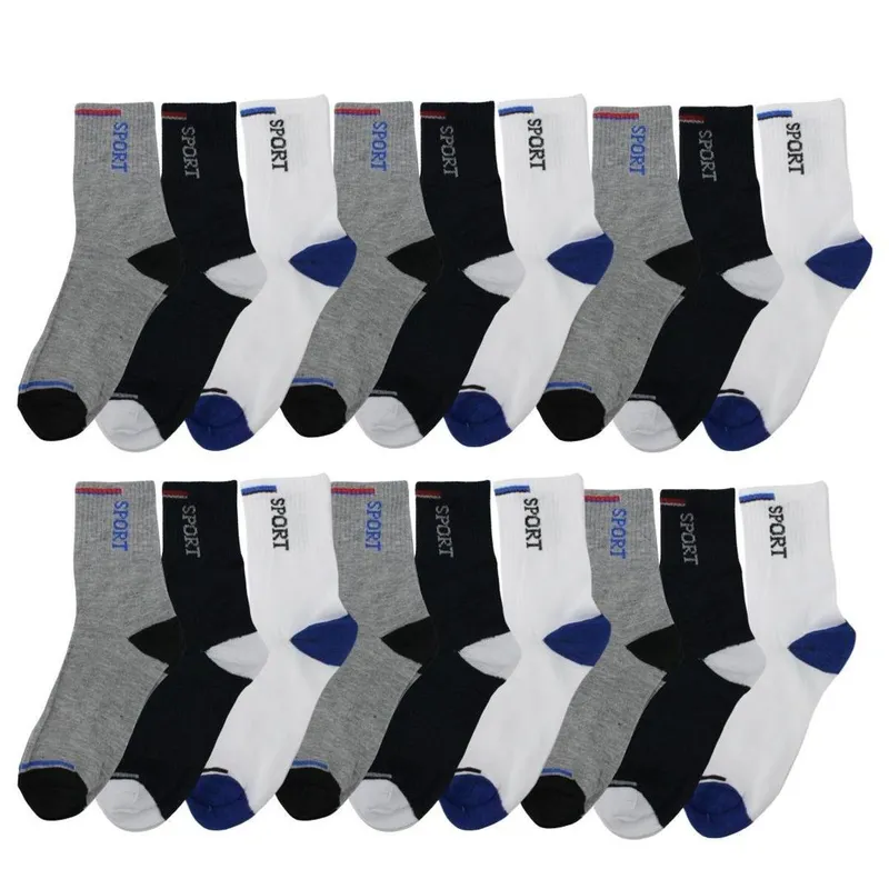 Kit 18 Pares de Meia Sport Cano Alto