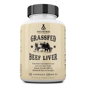 Suplementos de carne bovina vitamina A, B12 (180 cápsulas)