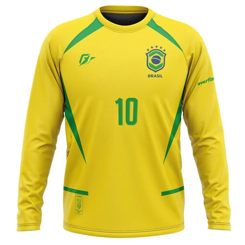 Camiseta Manga Longa Filtro UV BR Amarelo Retrô Penta