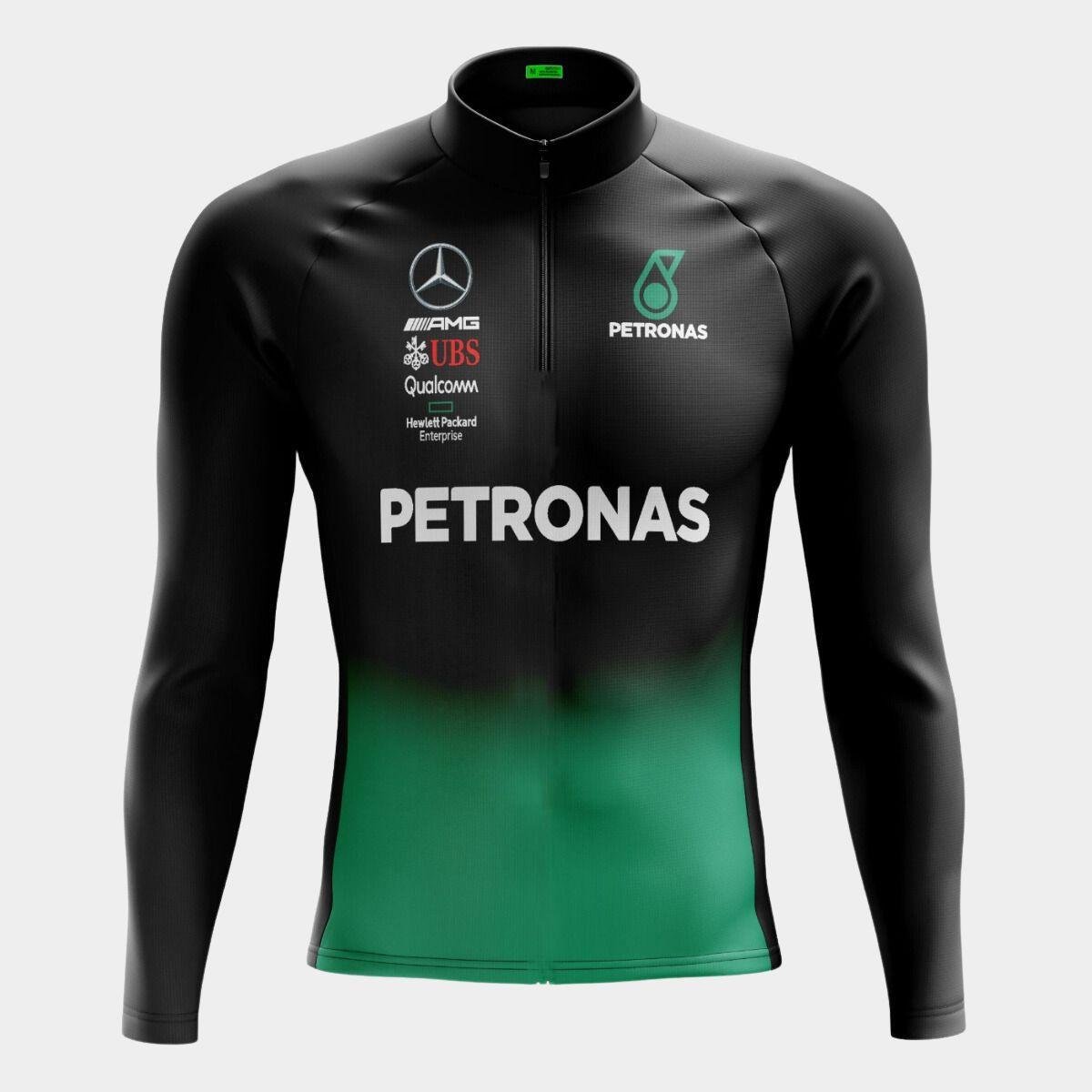Camisa de Ciclismo Manga Longa Masculina Proteção UV50+ Com Bolsos - Nossa Senhora Losango - EGG