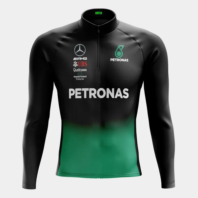 Camisa de Ciclismo Manga Longa Masculina Proteção UV50+ Com Bolsos - Nossa Senhora Losango - EGG