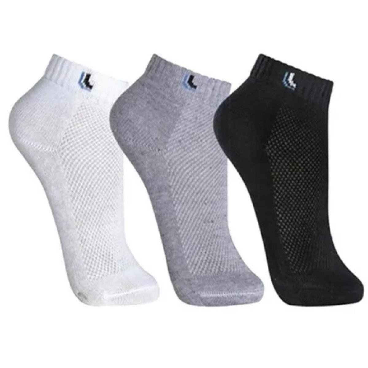 Kit Lupo Cano Curto Sport Algodão 33 A 44 3 Pares De Meias