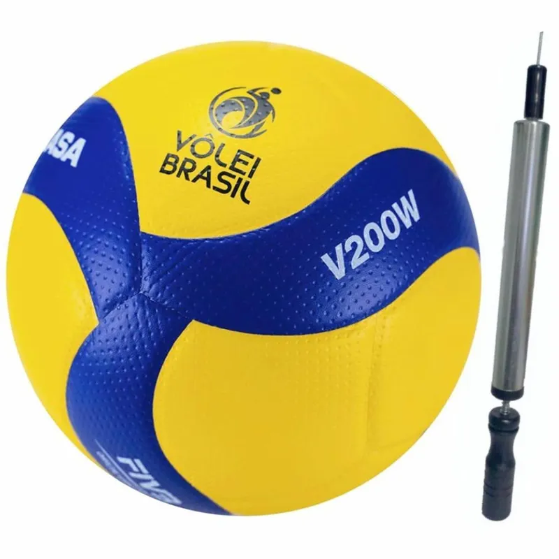 Bola Vôlei Mikasa V200w Aprovada FIVB E CBV Com NF+ Inflador
