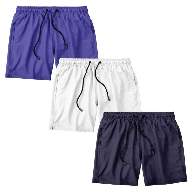 Kit 3 Shorts Masculino Bermuda Praia Academia Treino Esporte Shorts Gênero:Homem;Tamanho:GG;Cor: