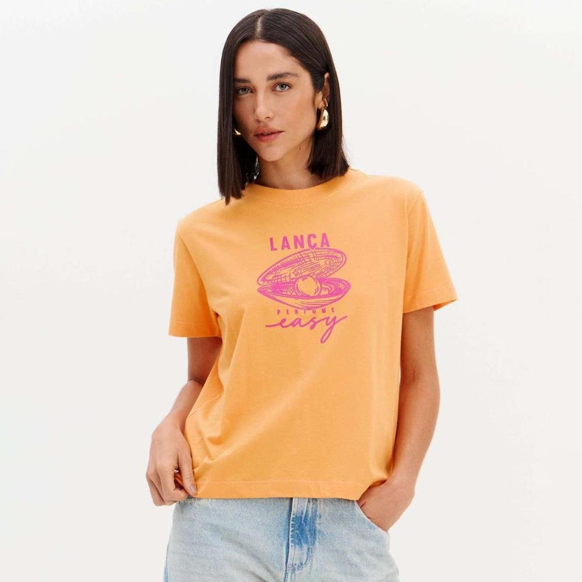 Camiseta Easy Lança Perfume Silk Laranja Feminino
