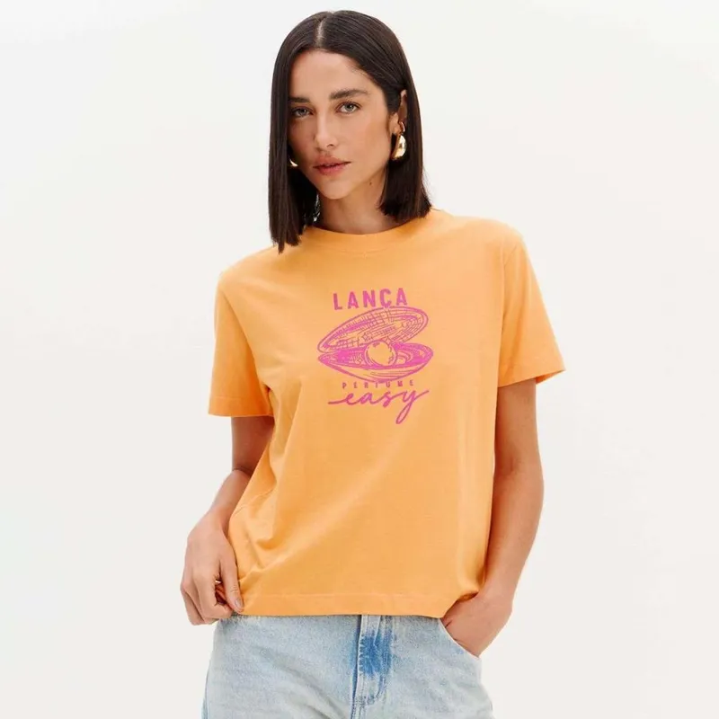 Camiseta Easy Lança Perfume Silk Laranja Feminino