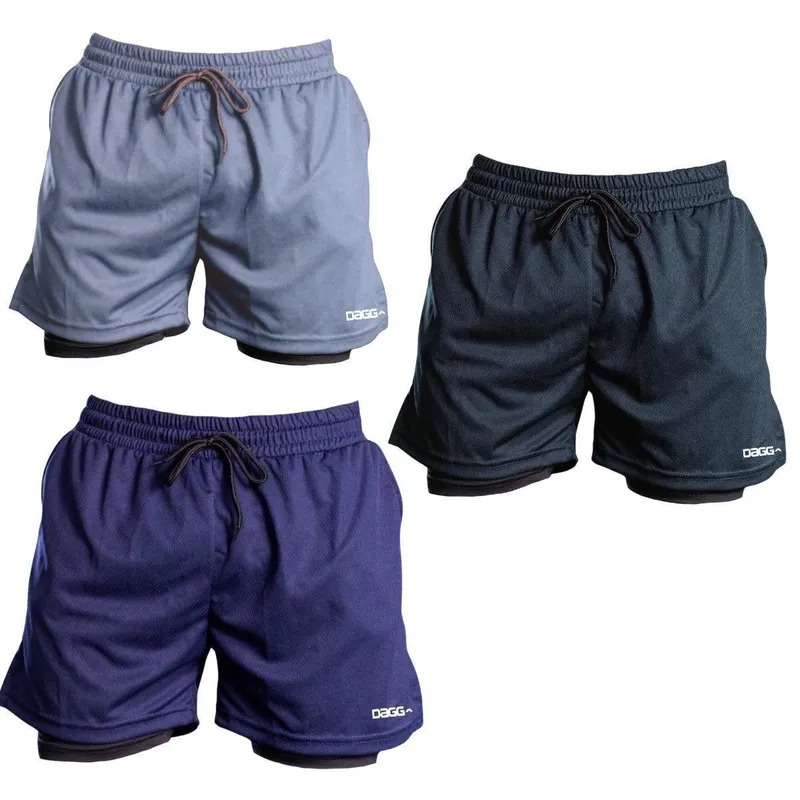 Kit 3 Short Bermuda Masculina Dagg Treino Academia