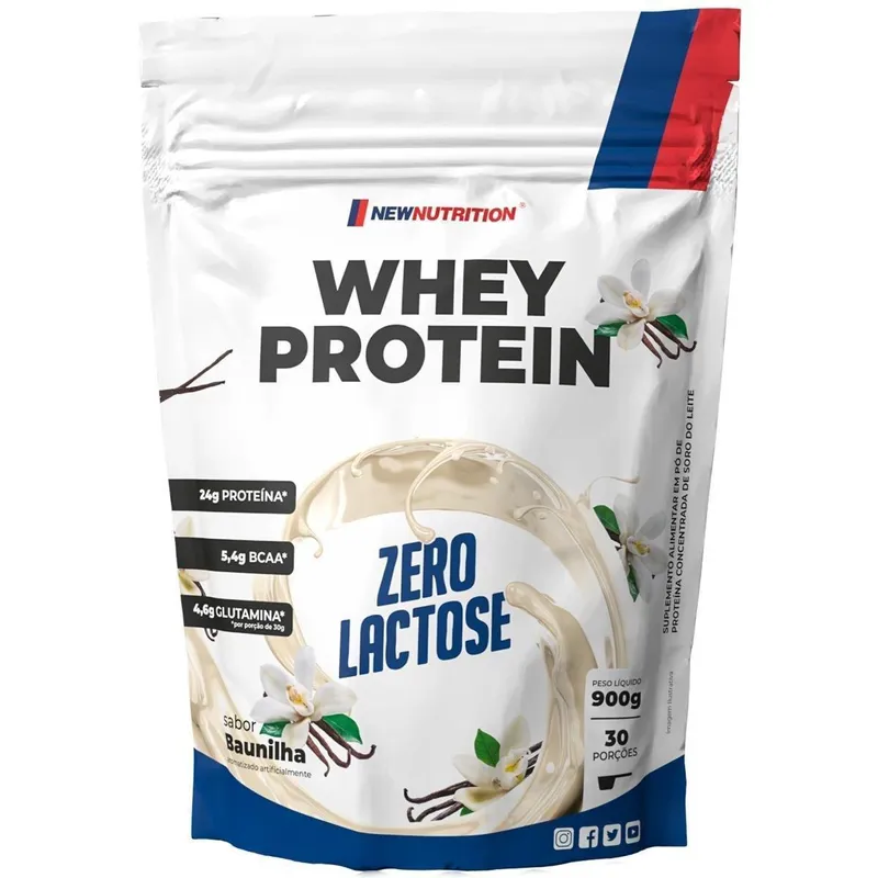 Whey Protein Zero Lactose 900g Baunilha NewNutrition