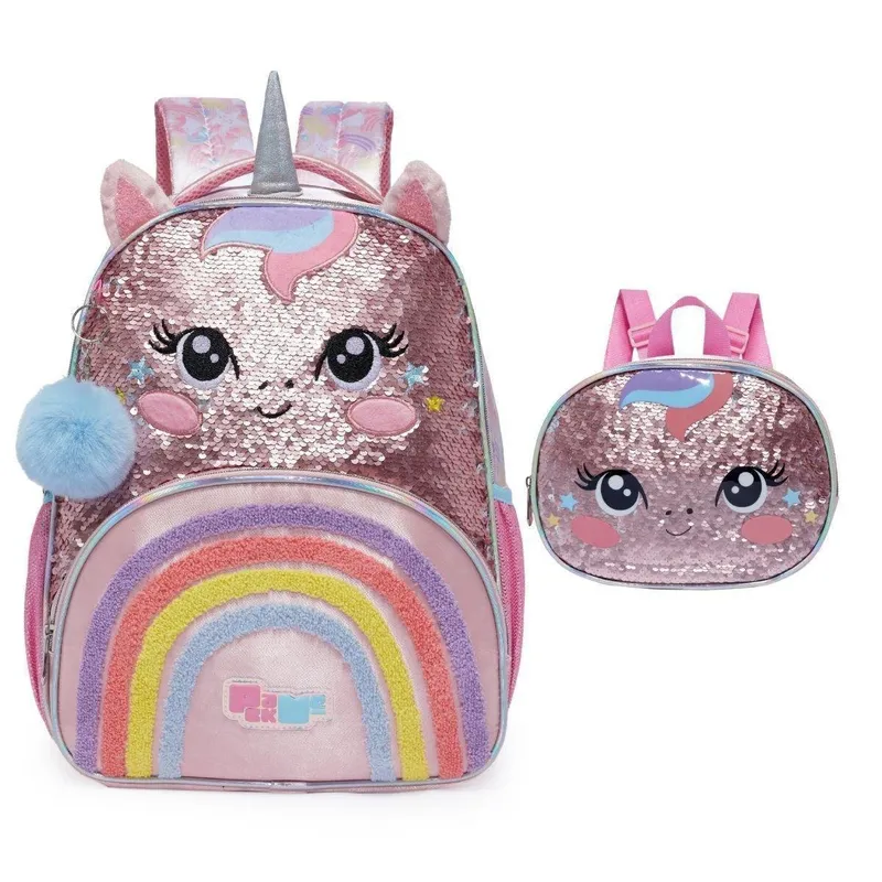 Kit Mochila + Lancheira Pacific Unicórnio 998AN04