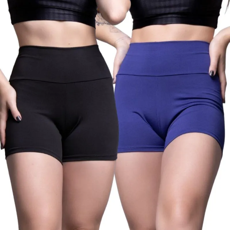 KIT 2 Short Suplex Liso Serra e Mar Roupa Para Academia Treino Moda Fitness