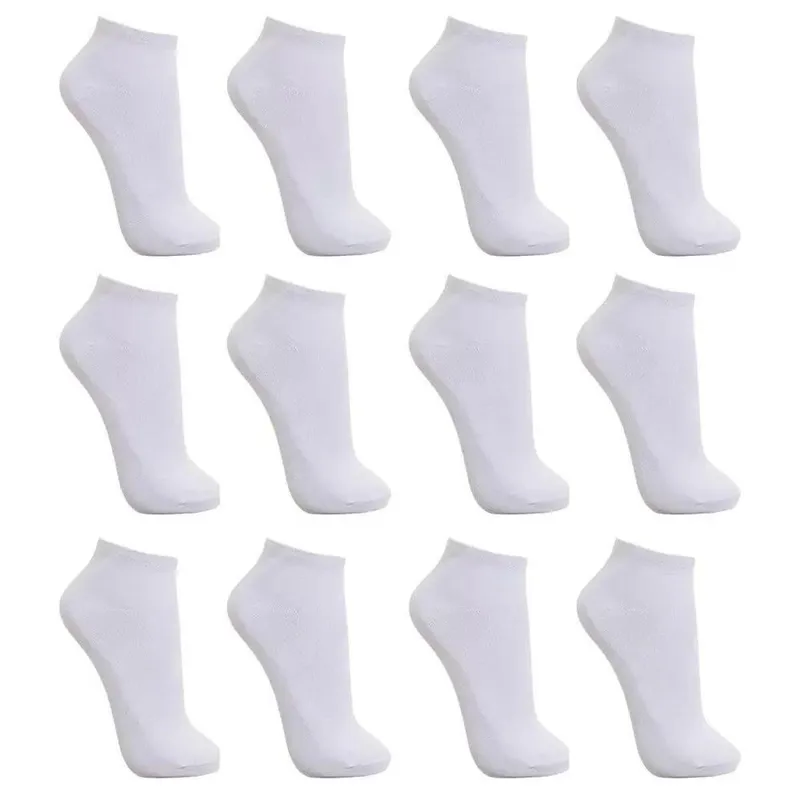 Kit 12 Pares De Meias Cano Baixo Unissex Algodão