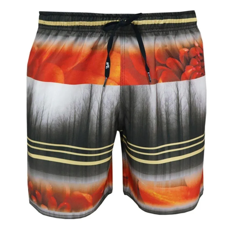 Shorts Elástico Alkary Listra Vermelho e