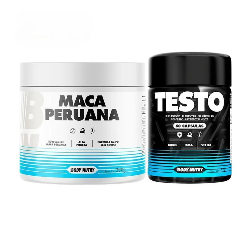 Kit Suplemento Natural 300g Complexo de Vitaminas 60 Cápsulas Body Nutry Performance