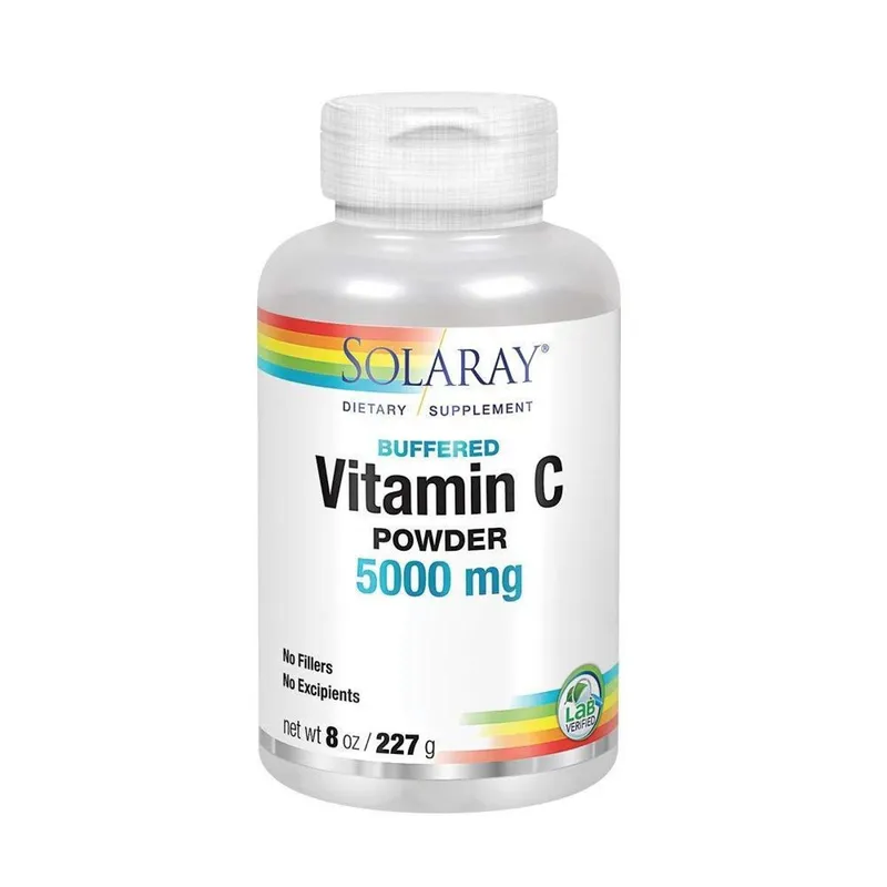 Suplemento Solaray Vitamina C Cristalina 5000 Mg Em Pó