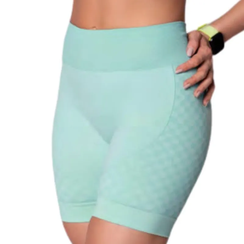 Shorts Fitness Detalhe Quadriculado Sem Costura Selene