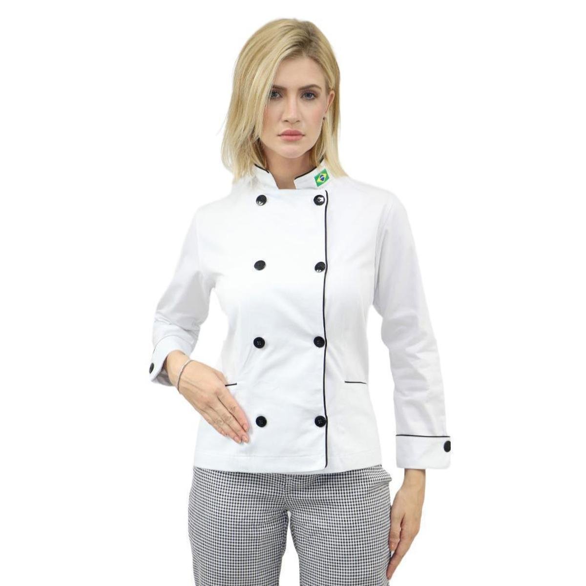 Camisa Feminina com Bandeira em Algodão Branco - Camisa Chefe