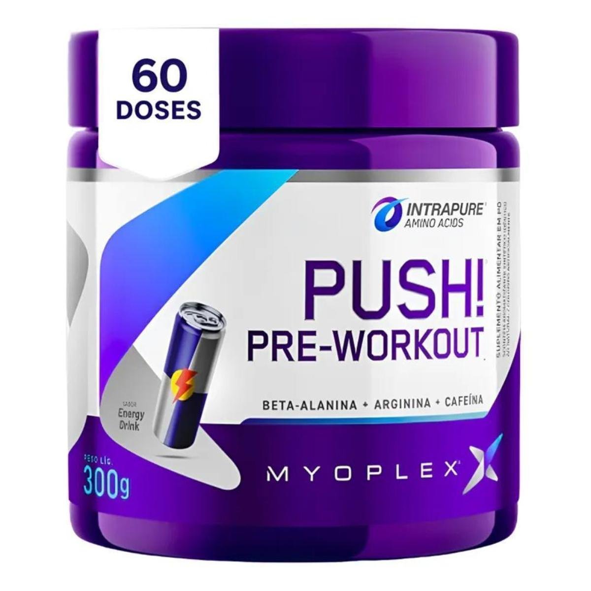 Pre Workout Push Cafeina Beta Alanina Arginina 300g Myoplex