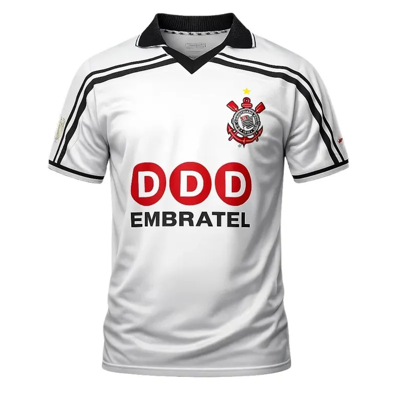 Camisa Masculina Corinthians Polo Retrô 1998