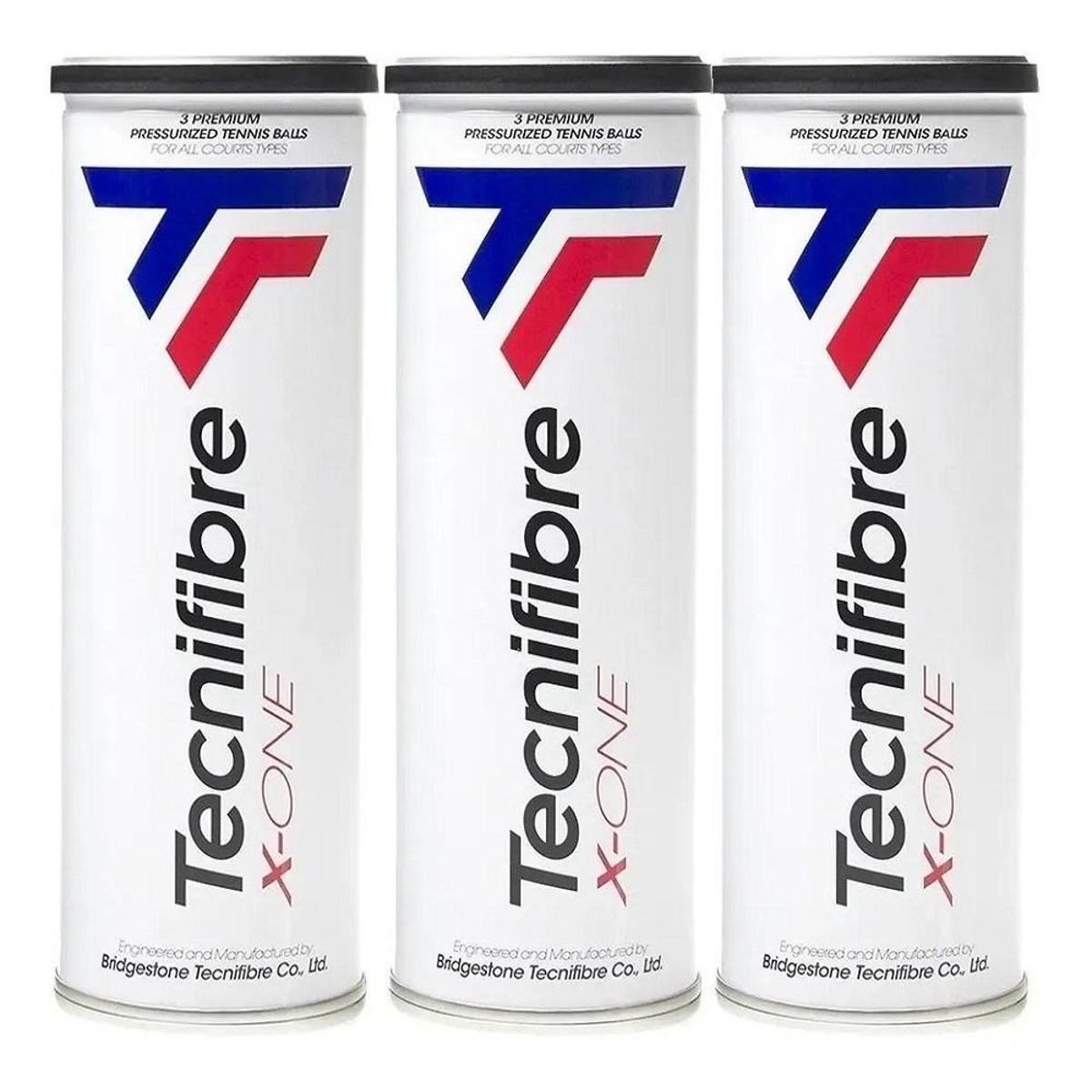 Bola de Tênis Tecnifibre X-One Pack Com 03 Tubos