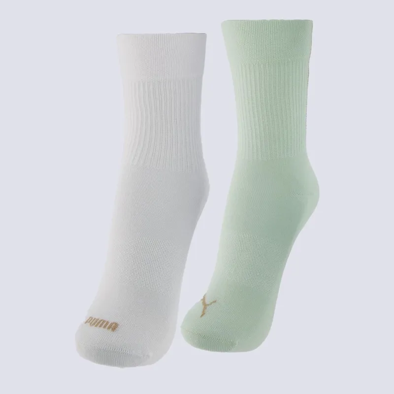Kit Meia Puma Cano Médio 2 Pares Feminina