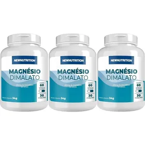 Kit 3X Magnésio Dimalato - 60 Cápsulas - NewNutrition