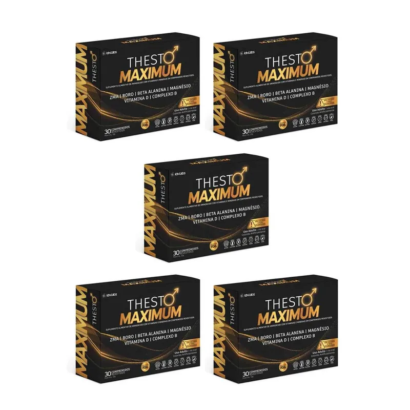Kit 5 Thesto Maximum 5x30 comprimidos IDNLabs