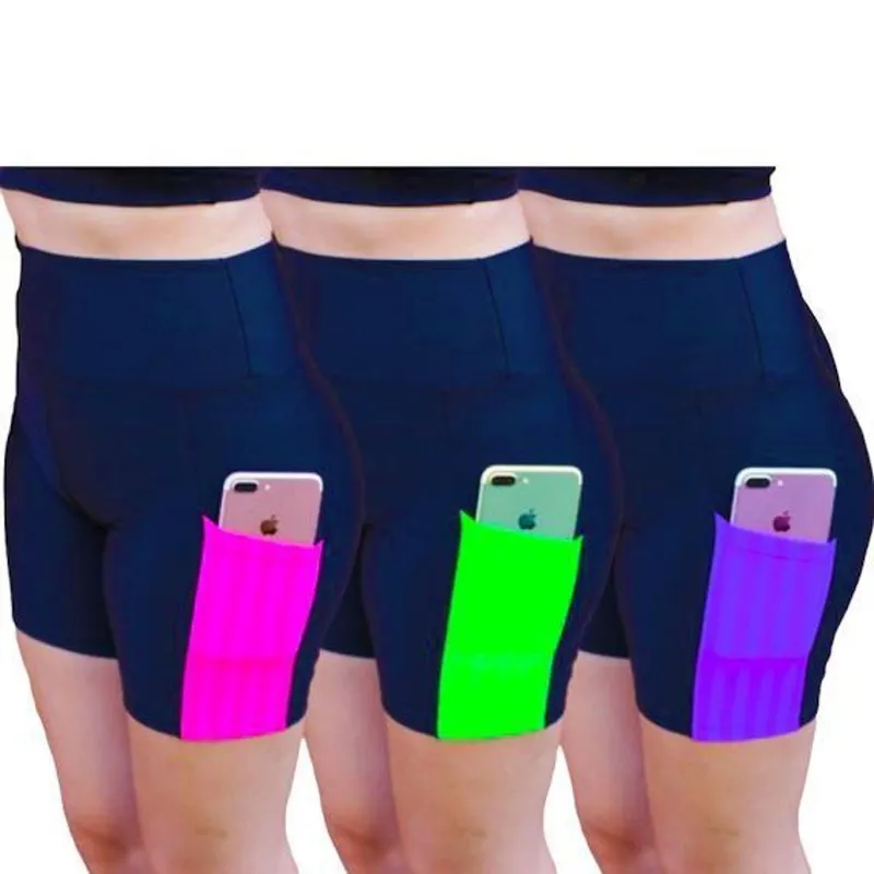 Shorts Bermudas Fitness Legging Treino Cintura alta Bolso 160