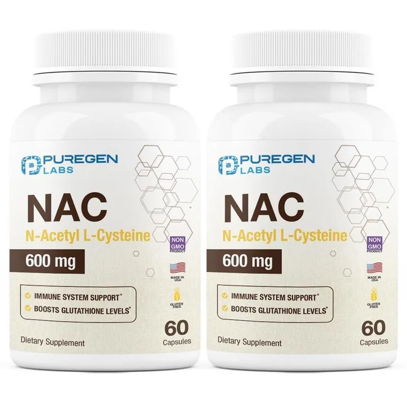 Suplemento Puregen Labs N-Acetil-L-Cisteína (Nac) 600Mg 120