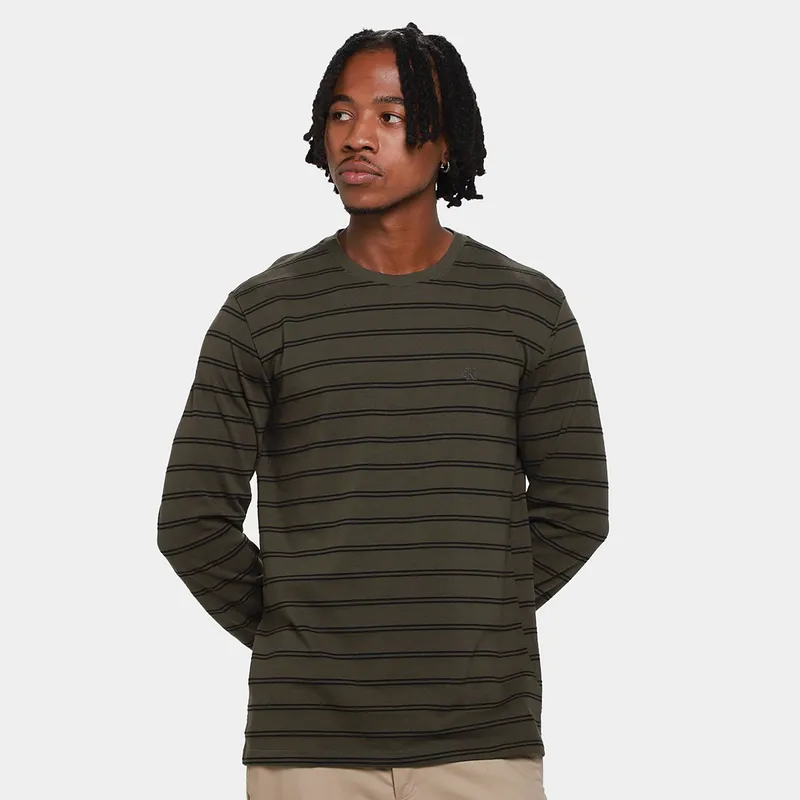 Camiseta Manga Longa Calvin Klein Malhão Masculina