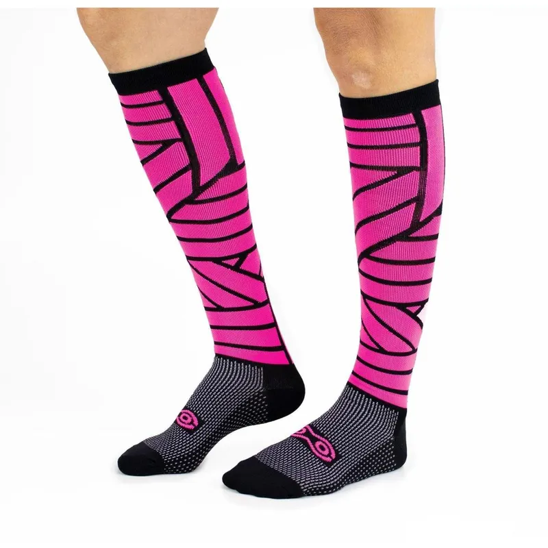 Meia Marcio May Extra Grande Pink Lines