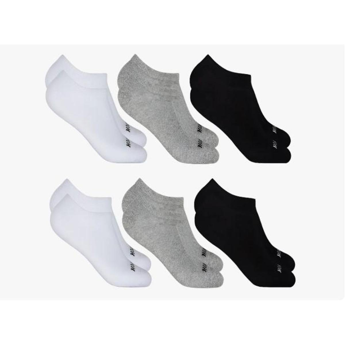 Kit 6 Pares Meias Soquete Algodão Hoahi Cano Curto