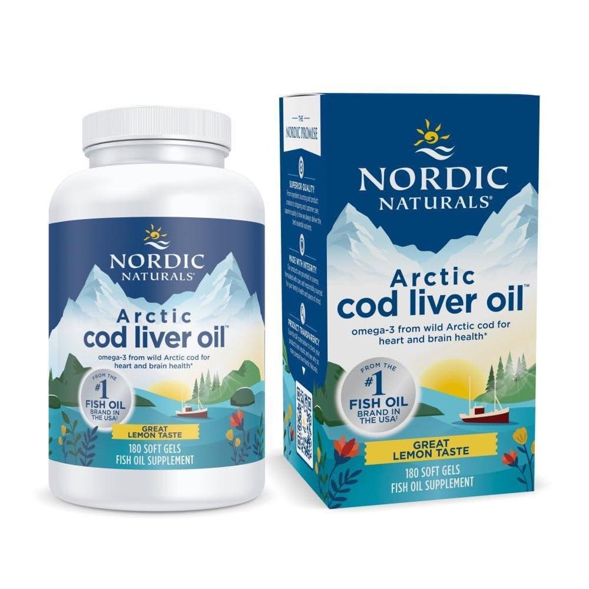 Suplemento Nordic Naturals Arctic Cod Liver Oil 180 Softgel