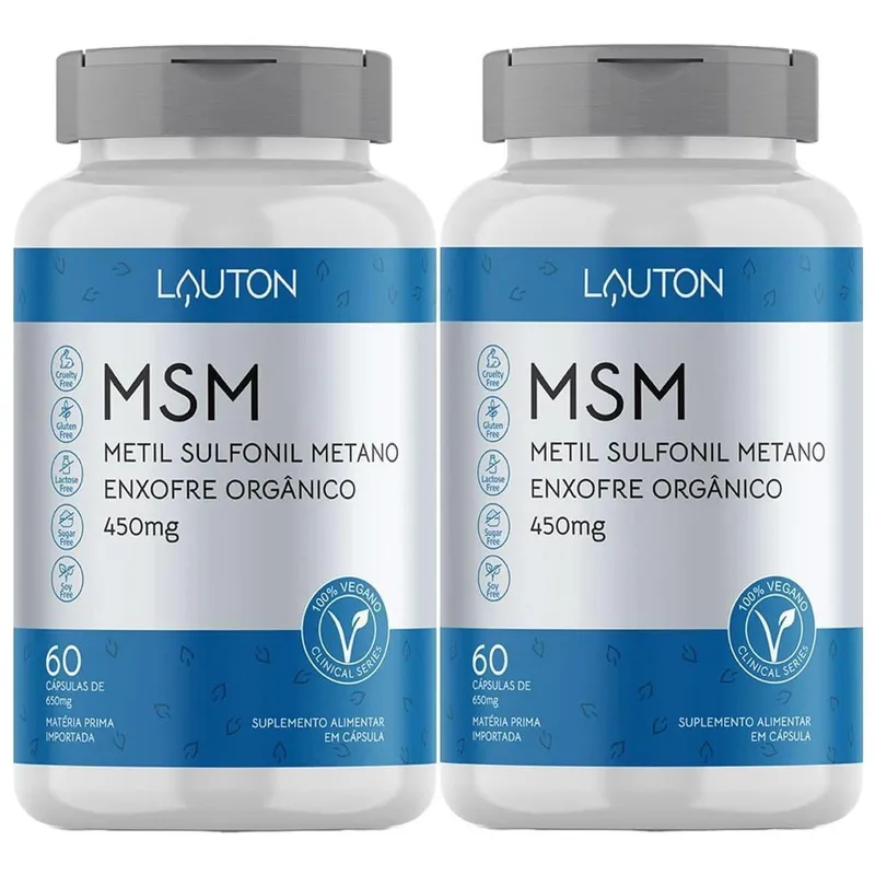 Kit 2X MSM - Metil Sulfonil Metano - 60 Cápsulas - Lauton Nutrition