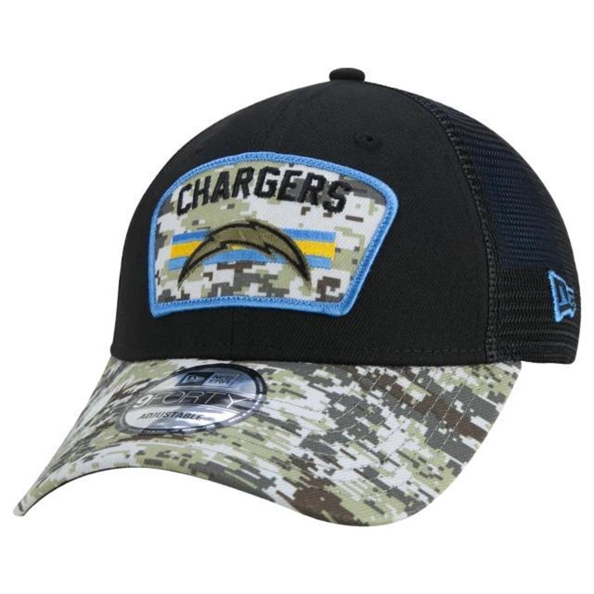 BONÉ NEW ERA 940 LOS ANGELES CHARGERS SALUTE TO SERVICE TRUCKER NFP22BON228 PRETO CAMUFLADO