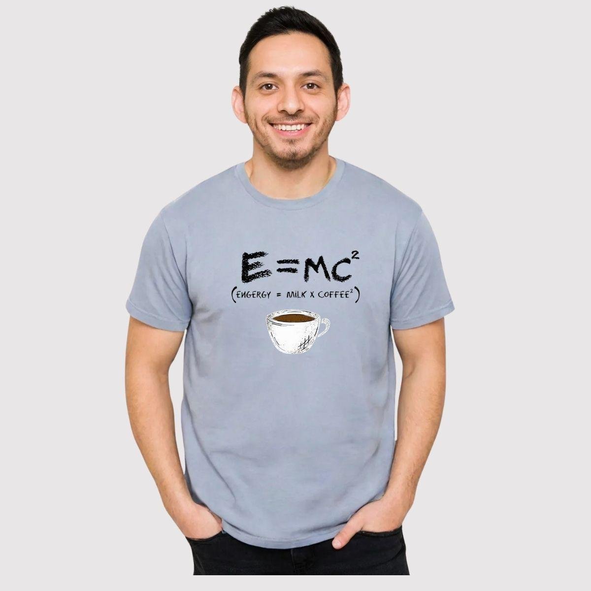 Camiseta Básica Premium Gola Redonda Estampada 100% Algodão Café