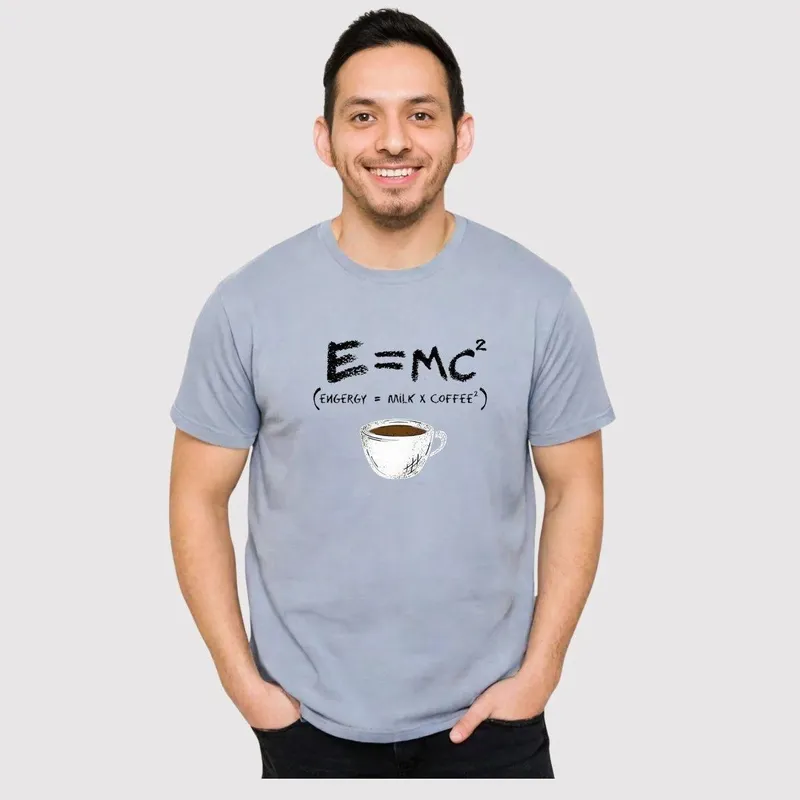 Camiseta Básica Premium Gola Redonda Estampada 100% Algodão Café
