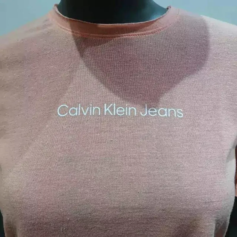 Camisa Calvin Klein Feminina Pêssego Waves - CF3PC01BC803-0220
