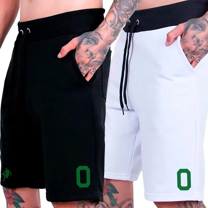 Kit 2 Bermudas Moletom Esportivo Americano Shorts Basquete Futebol Plus Size