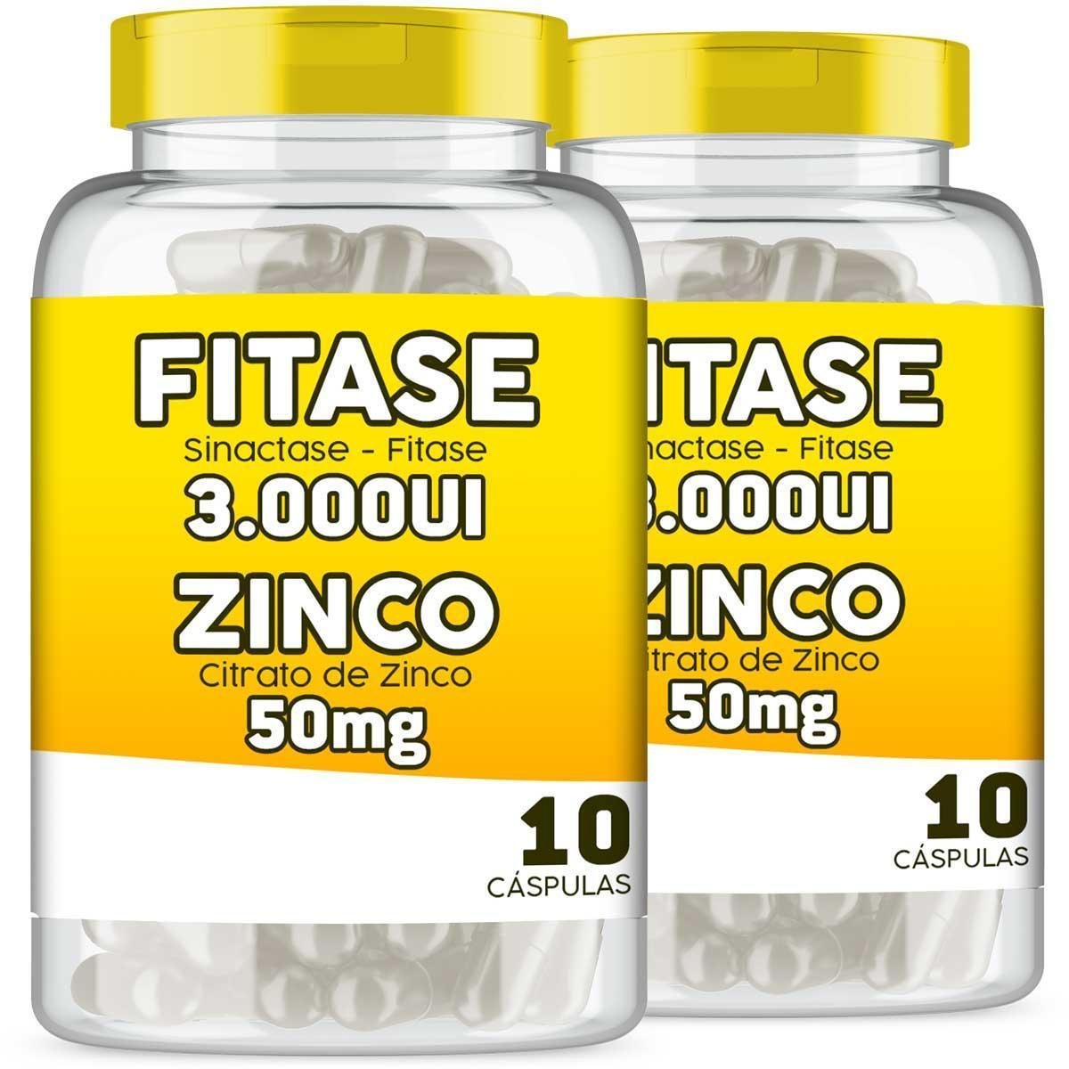 Sinactase ( Fitase ) 3000ui + Citrato De Zinco 50mg 20 Caps