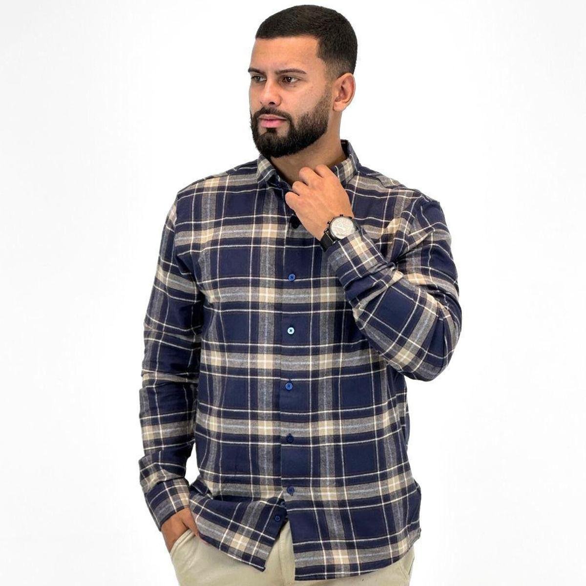 Camisa Sibra Xadrez em Flanela Masculina