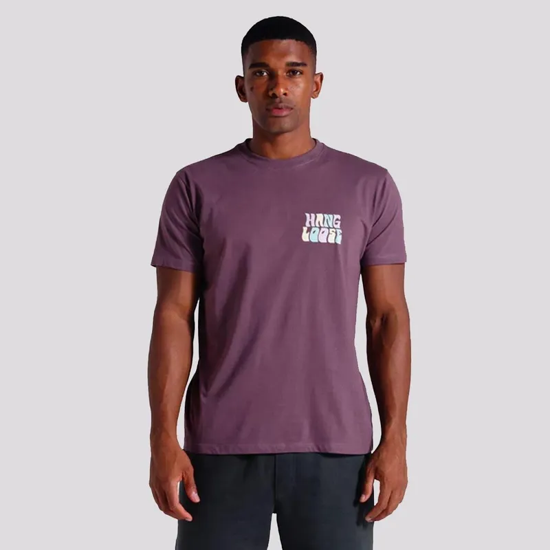 Camiseta Hang Loose Hippie Roxa